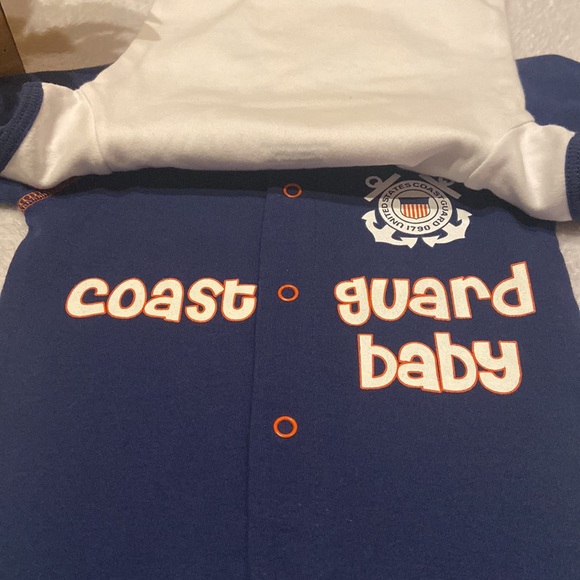 NEW TINY TROOPER Baby 0-3M 100% Cotton Two Piece Coast Guard Outfits - Picture 4 of 6